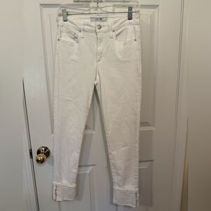 Joe's Jeans White Cuff Cropped Jeans